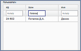 поиск пользователя