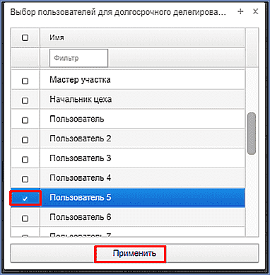список пользователей
